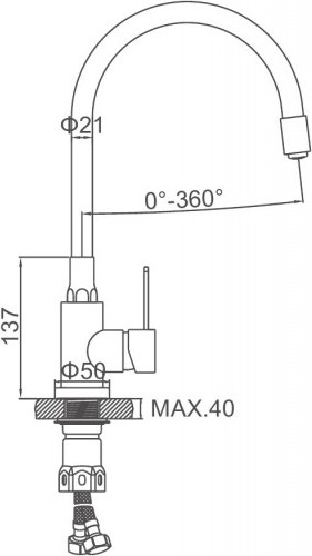 Смеситель Wisent WP74004-3