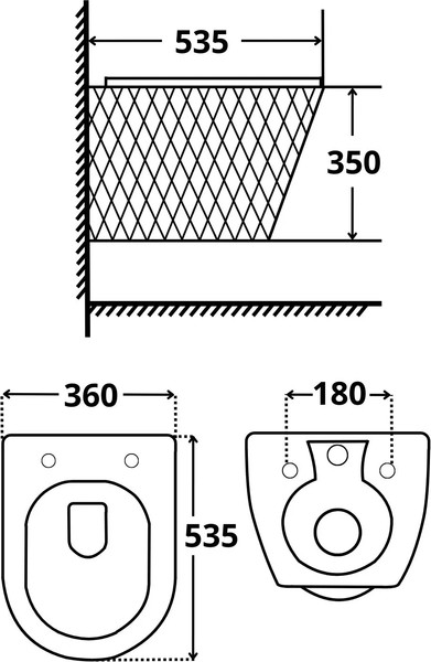Унитаз подвесной с инсталляцией Roxen StounFix Dual Fresh 979016