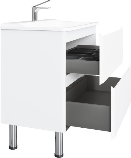 Тумба под умывальник Raval Welto 80 / Wel.01.80.2/P/W/RL+Leg.05.50/H200/Silver/RL+Leg.05