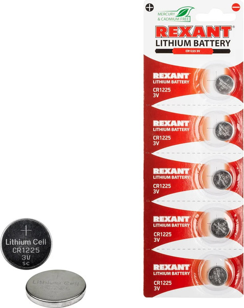 Комплект батареек Rexant CR1225 3В / 30-1103