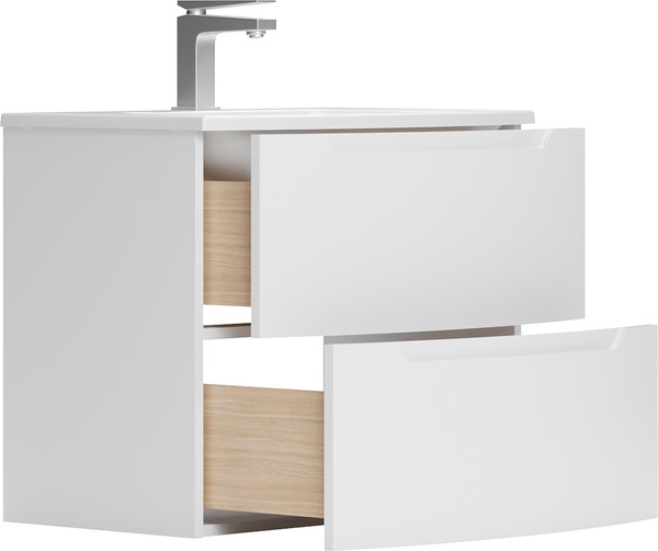 Тумба под умывальник Belux Ганновер НП 70-02 (1, белый глянец) - фото