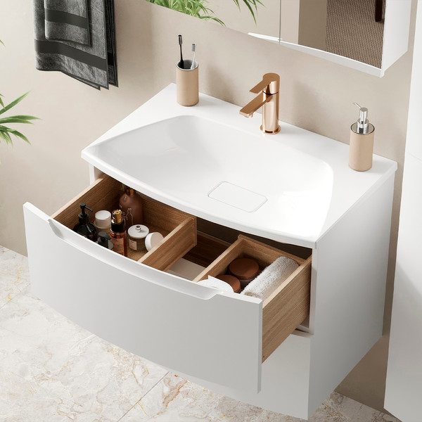 Тумба под умывальник Belux Ганновер НП 70-02 (1, белый глянец)