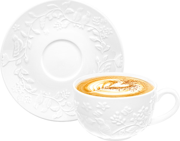 Чашка с блюдцем Elan Gallery Птички на ветке / 540929 - фото