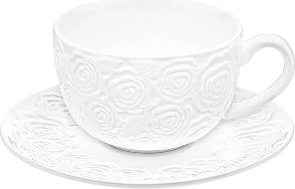 Чашка с блюдцем Elan Gallery Розы / 540931 - фото