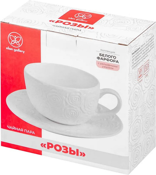 Чашка с блюдцем Elan Gallery Розы / 540931