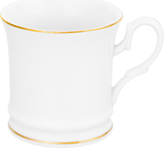 Кружка Elan Gallery Белая с золотом New Bone China / 730418 - фото