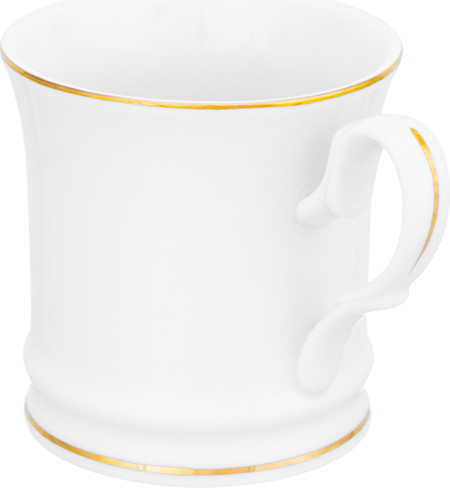 Кружка Elan Gallery Белая с золотом New Bone China / 730418