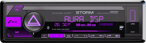 Бездисковая автомагнитола AURA Storm-866DSP
