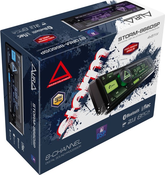 Бездисковая автомагнитола AURA Storm-866DSP