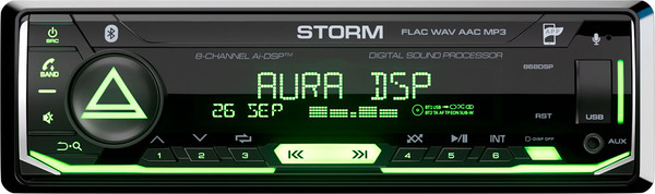 Бездисковая автомагнитола AURA Storm-868DSP - фото