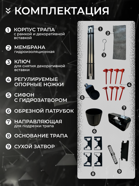 Трап для душа Roxen Razor 910100