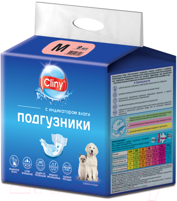 Подгузники для животных Cliny М 5-10кг / K203 - фото