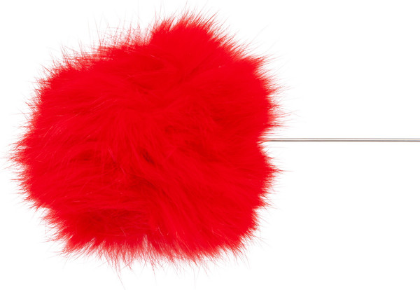 Игрушка для кошек ZooZooZoo Удочка-дразнилка. Меховой помпон / TM-02-A