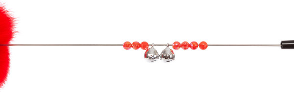 Игрушка для кошек ZooZooZoo Удочка-дразнилка. Меховой помпон / TM-02-A