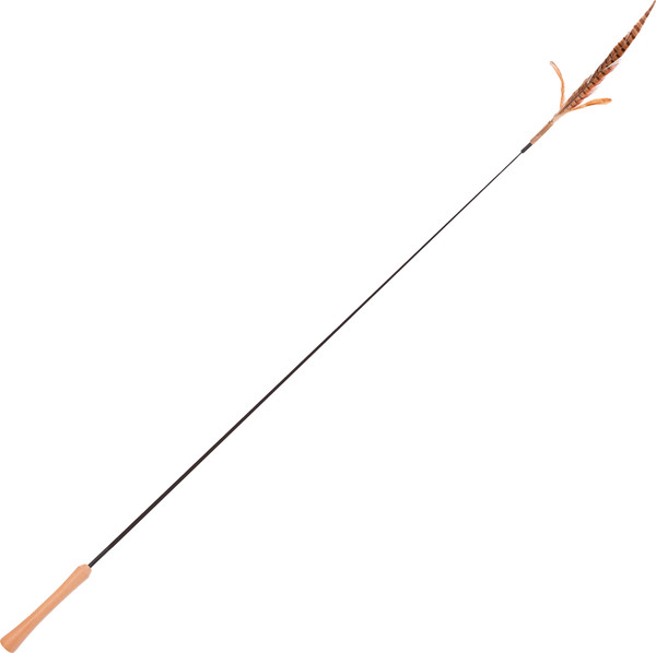 Игрушка для кошек ZooZooZoo Удочка-дразнилка. Перо Фазана / YM-30 - фото