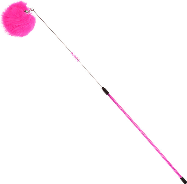 Игрушка для кошек ZooZooZoo Удочка-дразнилка. Помпон подвеска / TM-02-B - фото