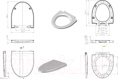 Сиденье для унитаза Cersanit Parva