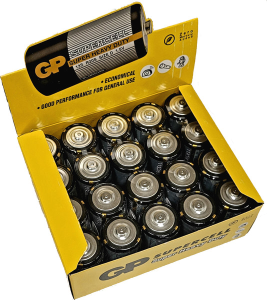 Комплект батареек GP Batteries Supercell R20P/13S - фото