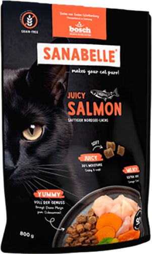 Полувлажный корм для кошек Bosch Petfood Sanabelle Juicy с лососем - фото