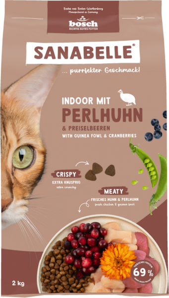 Сухой корм для кошек Bosch Petfood Sanabelle Indoor mit Perlhuhn&Preiselbeeren / 857402 - фото