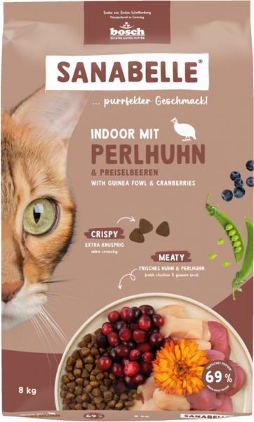 Сухой корм для кошек Bosch Petfood Sanabelle Indoor mit Perlhuhn&Preiselbeeren / 857408 - фото