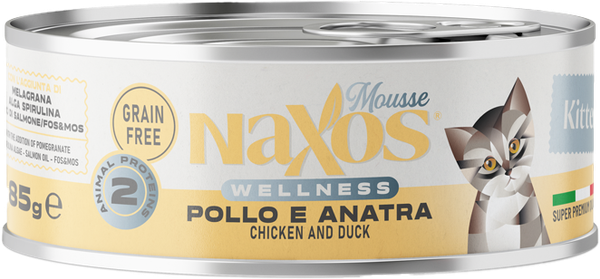 Влажный корм для кошек Adragna Naxos Kitten Паштет из Курицы и Утки / 9100W/85M/NA - фото