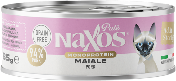 Влажный корм для кошек Adragna Naxos Adult Монопротеин Паштет из Свинины / 8207W/85P/NA  - фото