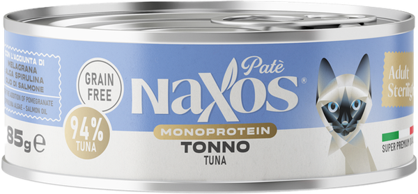 Влажный корм для кошек Adragna Naxos Adult Монопротеин Паштет из Тунца / 8203W/85P/NA - фото