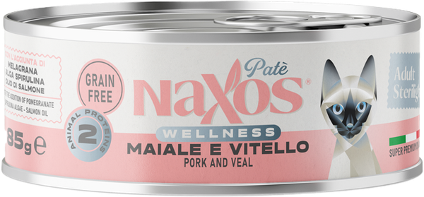Влажный корм для кошек Adragna Naxos Adult Паштет из Свинины и Телятины / 9207W/85P/NA  - фото