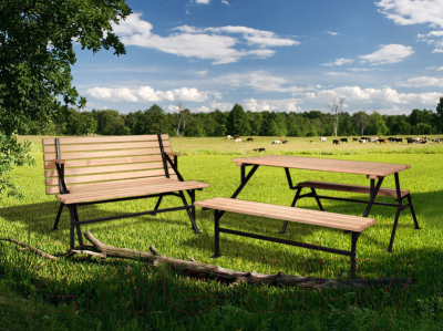 Скамья-стол садовая Поставымебель ССТ-01