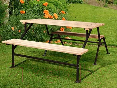 Скамья-стол садовая Поставымебель ССТ-01