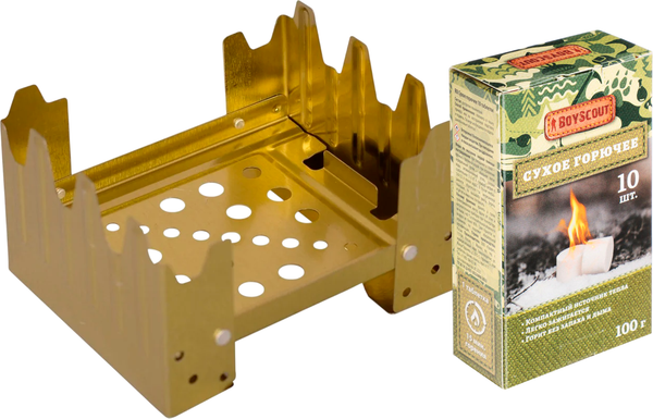 Горелка туристическая Мультидом Компакт VL84-208 с сухим горючим Boyscout 61621 - фото