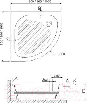 Душевой поддон RGW 16180499-51