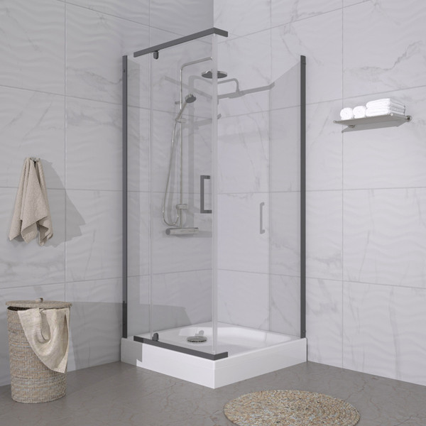 Душевой уголок Triton Терра Графит 90х90