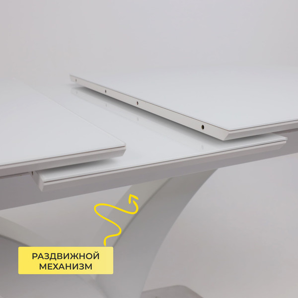 Обеденный стол Аврора Нотр дам Moderne Optiwhite 140-180x85