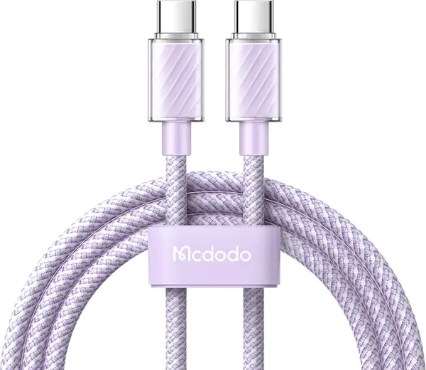 Кабель McDodo 100W Type-C to Type-C Transparent
