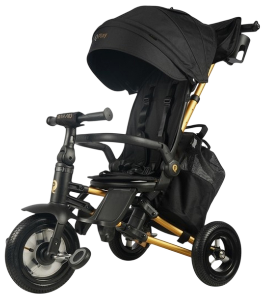 Трехколесный велосипед с ручкой QPlay NovaPlus1GLD - фото