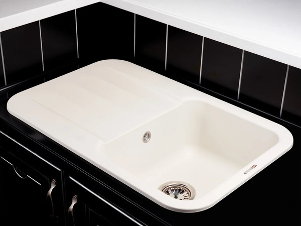 Мойка кухонная Kuppersberg Lira 1B1D White Alabaster