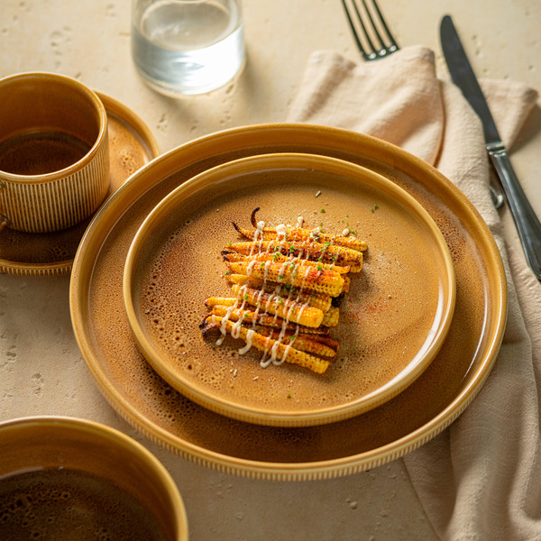 Чашка с блюдцем AksHome Stria 200мл