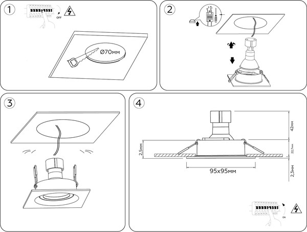 Точечный светильник Ambrella TN102743 WH