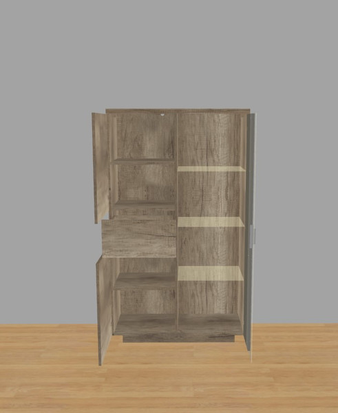 Шкаф с витриной Anrex Bryce 1V2D1S