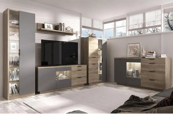 Шкаф с витриной Anrex Bryce 1V2D1S