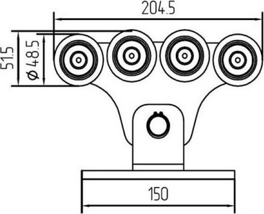 Опора роликовая для ворот Alutech SGN.01.100