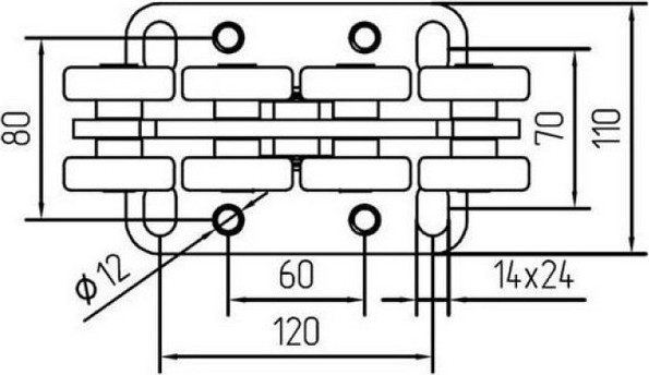 Опора роликовая для ворот Alutech SGN.01.100