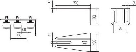 Кронштейн для ворот Alutech SGN.02.718