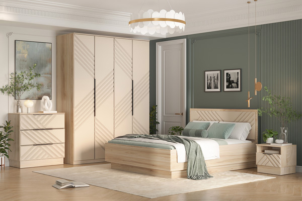 Двуспальная кровать Речицадрев Эстель с ПМ 160x200 / Р395.03