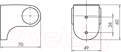 Душевой держатель Rubineta Fix