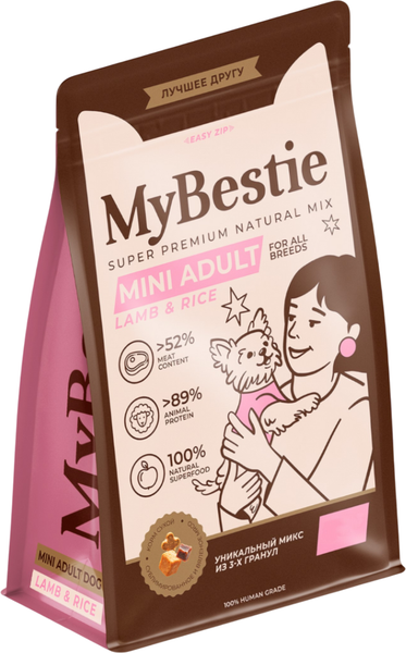 Сухой корм для собак MyBestie Mini Adult с ягненком / 2610022/DOG - фото