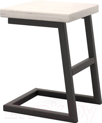 Табурет Millwood СДН-6 Арне 2 Л (дуб белый Craft/металл черный) - фото
