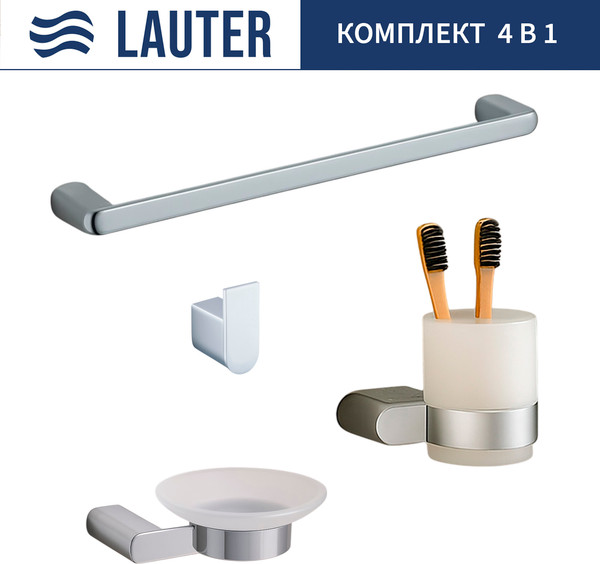Набор аксессуаров для ванной Lauter 21SH1061 + 21SH1051 + 21SH1091 + 21SH70101 - фото